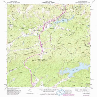 YellowMaps Zirconia NC topo map, 1:24000 Scale, 7.5 X 7.5 Minute, Historical, 1946, Updated 1991, 26.7 x 21.9 in - Polypropylene
