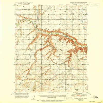 YellowMaps Timber Coulee MT topo map, 1:62500 Scale, 15 X 15 Minute, Historical, 1950, 20.7 x 16.9 in - Polypropylene