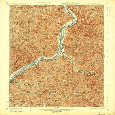 YellowMaps New Martinsville WV topo map, 1:62500 Scale, 15 X 15 Minute, Historical, 1926, 19.8 x 16.5 in - Tyvek