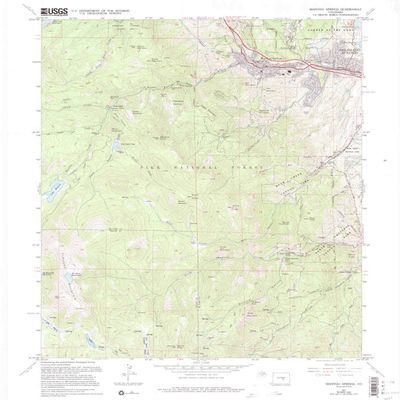 YellowMaps Manitou Springs CO topo map, 1:24000 Scale, 7.5 X 7.5 Minute, Historical, 1961, Updated 1994, 26.9 x 22.3 in - Tyvek