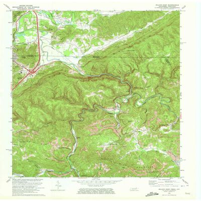Jellico East TN topo map, 1:24000 Scale, 7.5 X 7.5 Minute, Historical, 1970, Updated 1972, 27.4 x 22 in - Tyvek
