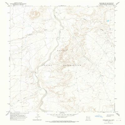 YellowMaps Newcomb NE NM topo map, 1:24000 Scale, 7.5 X 7.5 Minute, Historical, 1966, Updated 1969, 27 x 22 in - Polypropylene