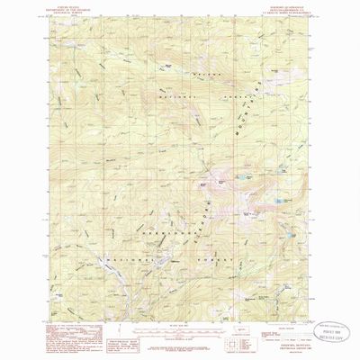 YellowMaps Elkhorn MT topo map, 1:24000 Scale, 7.5 X 7.5 Minute, Historical, 1985, Updated 1986, 27 x 22 in - Polypropylene