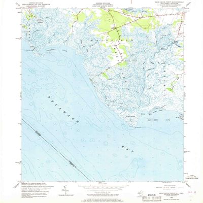 YellowMaps Ben Davis Point NJ topo map, 1:24000 Scale, 7.5 X 7.5 Minute, Historical, 1956, Updated 1969, 26.8 x 22.2 in - Polypropylene