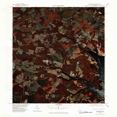 YellowMaps Fairmount DE topo map, 1:25000 Scale, 7.5 X 7.5 Minute, Historical, 1980, Updated 1982, 26.6 x 21.8 in - Polypropylene