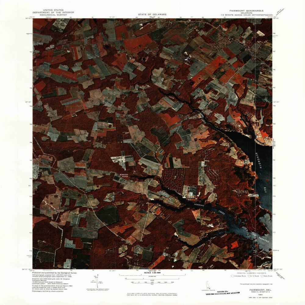 YellowMaps Fairmount DE topo map, 1:25000 Scale, 7.5 X 7.5 Minute, Historical, 1980, Updated 1982, 26.6 x 21.8 in - Polypropylene