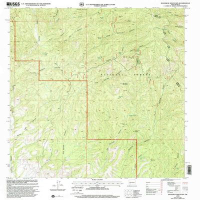 YellowMaps Maverick Mountain NM topo map, 1:24000 Scale, 7.5 X 7.5 Minute, Historical, 1999, Updated 2002, 26.8 x 22 in - Tyvek