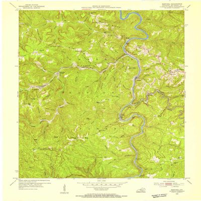 YellowMaps Barthell KY topo map, 1:24000 Scale, 7.5 X 7.5 Minute, Historical, 1954, Updated 1955, 27.5 x 22.5 in - Tyvek