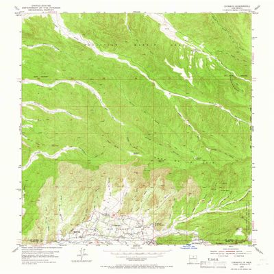 YellowMaps Chimayo NM topo map, 1:24000 Scale, 7.5 X 7.5 Minute, Historical, 1953, Updated 1966, 27 x 22 in - Tyvek