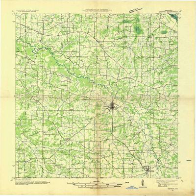 YellowMaps Benton KY topo map, 1:48000 Scale, 15 X 15 Minute, Historical, 1936, Updated 1936, 27.1 x 22 in - Polypropylene