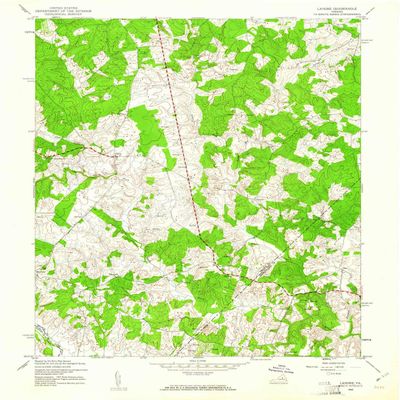 YellowMaps Lahore VA topo map, 1:24000 Scale, 7.5 X 7.5 Minute, Historical, 1942, Updated 1961, 26.9 x 22.1 in - Polypropylene