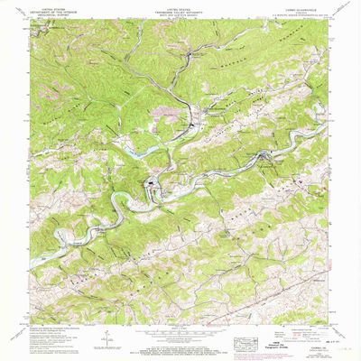 YellowMaps Carbo VA topo map, 1:24000 Scale, 7.5 X 7.5 Minute, Historical, 1958, Updated 1974, 26.9 x 22.1 in - Tyvek