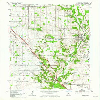 YellowMaps Zionsville in topo map, 1:24000 Scale, 7.5 X 7.5 Minute, Historical, 1962, Updated 1964, 27 x 22.1 in - Polypropylene