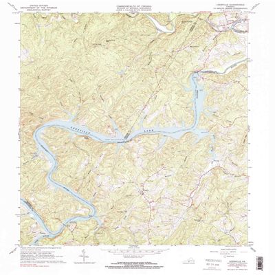 YellowMaps Leesville VA topo map, 1:24000 Scale, 7.5 X 7.5 Minute, Historical, 1966, Updated 1984, 26.9 x 22.1 in - Tyvek