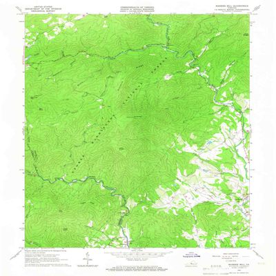YellowMaps Massies Mill VA topo map, 1:24000 Scale, 7.5 X 7.5 Minute, Historical, 1965, Updated 1967, 26.9 x 22.1 in - Tyvek