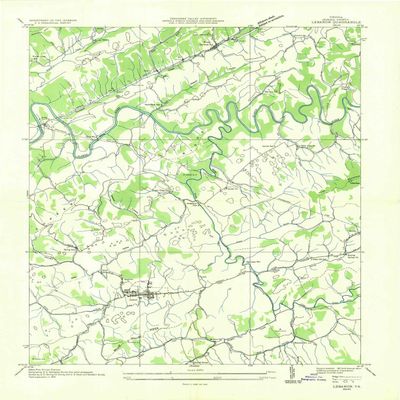 YellowMaps Lebanon VA topo map, 1:24000 Scale, 7.5 X 7.5 Minute, Historical, 1934, 26.9 x 22 in - Tyvek