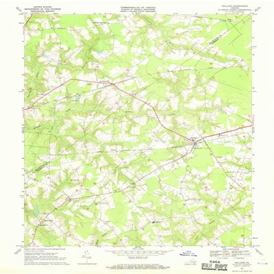 YellowMaps Holland VA topo map, 1:24000 Scale, 7.5 X 7.5 Minute, Historical, 1967, Updated 1969, 26.9 x 22.1 in - Polypropylene