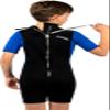 Cressi Med X 2.5 mm Junior Short Sleeves Short Wetsuits, Black/Blue, 3XS view 3