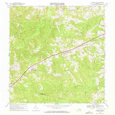 YellowMaps Jetersville VA topo map, 1:24000 Scale, 7.5 X 7.5 Minute, Historical, 1968, Updated 1972, 26.9 x 22 in - Polypropylene