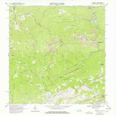 YellowMaps Amonate VA topo map, 1:24000 Scale, 7.5 X 7.5 Minute, Historical, 1968, Updated 1978, 27 x 22 in - Polypropylene