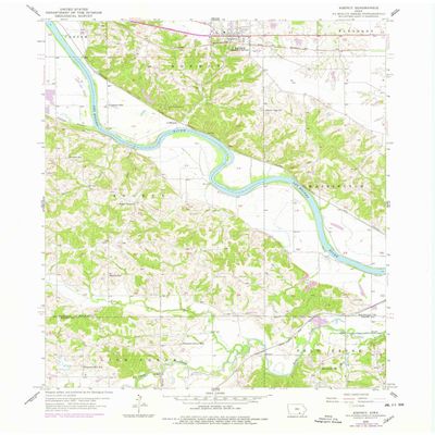 YellowMaps Agency IA topo map, 1:24000 Scale, 7.5 X 7.5 Minute, Historical, 1956, Updated 1978, 27 x 22 in - Polypropylene