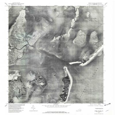 YellowMaps Cobb Island VA topo map, 1:24000 Scale, 7.5 X 7.5 Minute, Historical, 1977, Updated 1982, 26.7 x 21.9 in - Polypropylene