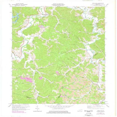 YellowMaps Argillite KY topo map, 1:24000 Scale, 7.5 X 7.5 Minute, Historical, 1972, Updated 1978, 27.4 x 22.5 in - Polypropylene
