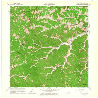 YellowMaps Sandy Hook KY topo map, 1:24000 Scale, 7.5 X 7.5 Minute, Historical, 1962, Updated 1964, 27.4 x 22.6 in - Polypropylene