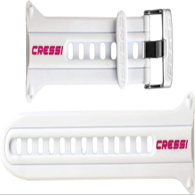 Cressi Watch Strap for Watch-style Dive Computer, White/Pink