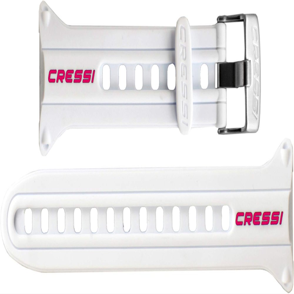Cressi Watch Strap for Watch-style Dive Computer, White/Pink