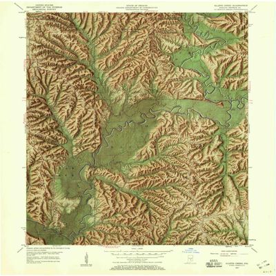 YellowMaps Allens Creek in topo map, 1:24000 Scale, 7.5 X 7.5 Minute, Historical, 1957, Updated 1959, 27 x 22.1 in - Tyvek