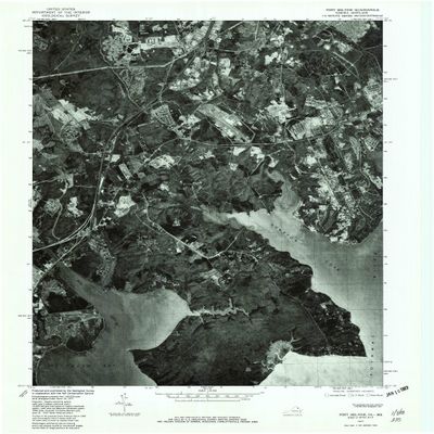 YellowMaps Fort Belvoir VA topo map, 1:24000 Scale, 7.5 X 7.5 Minute, Historical, 1977, Updated 1982, 26.8 x 21.9 in - Polypropylene