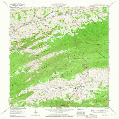 YellowMaps Atkins VA topo map, 1:24000 Scale, 7.5 X 7.5 Minute, Historical, 1958, Updated 1967, 27 x 22 in - Polypropylene