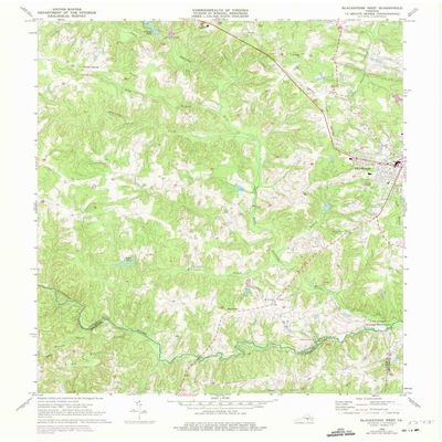 YellowMaps Blackstone West VA topo map, 1:24000 Scale, 7.5 X 7.5 Minute, Historical, 1968, Updated 1975, 27 x 22 in - Polypropylene