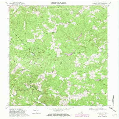 YellowMaps Andersonville VA topo map, 1:24000 Scale, 7.5 X 7.5 Minute, Historical, 1967, Updated 1981, 27 x 22 in - Polypropylene