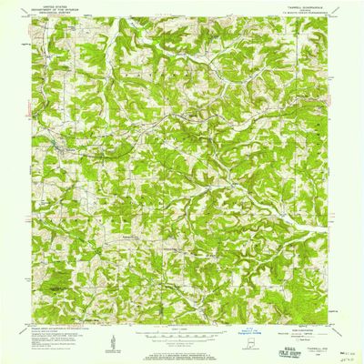 YellowMaps Taswell in topo map, 1:24000 Scale, 7.5 X 7.5 Minute, Historical, 1956, Updated 1973, 26.9 x 22 in - Tyvek