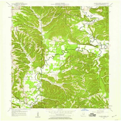 YellowMaps Allens Creek in topo map, 1:24000 Scale, 7.5 X 7.5 Minute, Historical, 1957, Updated 1959, 27 x 22 in - Polypropylene
