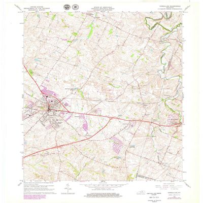 YellowMaps Versailles KY topo map, 1:24000 Scale, 7.5 X 7.5 Minute, Historical, 1965, Updated 1979, 27.4 x 23 in - Polypropylene