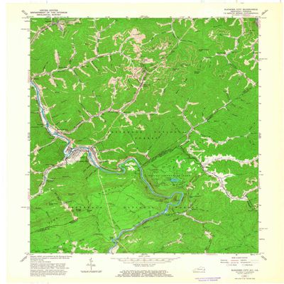 YellowMaps Elkhorn City KY topo map, 1:24000 Scale, 7.5 X 7.5 Minute, Historical, 1963, Updated 1964, 27.4 x 22.5 in - Polypropylene