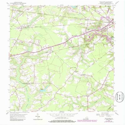 YellowMaps Buckhorn VA topo map, 1:24000 Scale, 7.5 X 7.5 Minute, Historical, 1954, Updated 1986, 27 x 22.1 in - Polypropylene