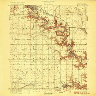 YellowMaps Lehigh IA topo map, 1:62500 Scale, 15 X 15 Minute, Historical, 1923, 19.9 x 16.2 in - Polypropylene