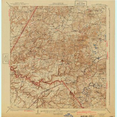 YellowMaps Big Clifty KY topo map, 1:62500 Scale, 15 X 15 Minute, Historical, 1932, Updated 1940, 19.9 x 17 in - Polypropylene