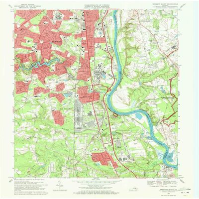 YellowMaps Drewrys Bluff VA topo map, 1:24000 Scale, 7.5 X 7.5 Minute, Historical, 1969, Updated 1971, 27 x 22.1 in - Tyvek