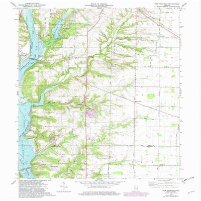 YellowMaps New Fairfield in topo map, 1:24000 Scale, 7.5 X 7.5 Minute, Historical, 1974, Updated 1982, 27 x 22 in - Tyvek