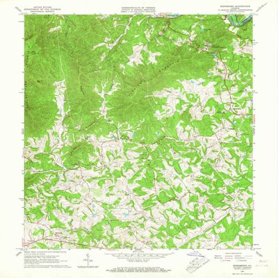 YellowMaps Boonsboro VA topo map, 1:24000 Scale, 7.5 X 7.5 Minute, Historical, 1965, Updated 1967, 27 x 22.1 in - Polypropylene