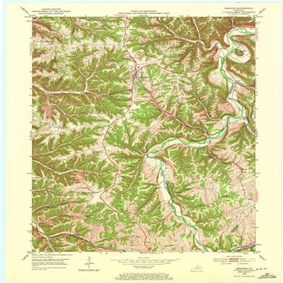 YellowMaps Bedford KY topo map, 1:24000 Scale, 7.5 X 7.5 Minute, Historical, 1953, Updated 1972, 27.3 x 22.5 in - Tyvek