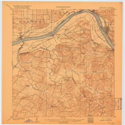 Tell City in topo map, 1:62500 Scale, 15 X 15 Minute, Historical, 1903, Updated 1917, 20.3 x 16.9 in - Tyvek