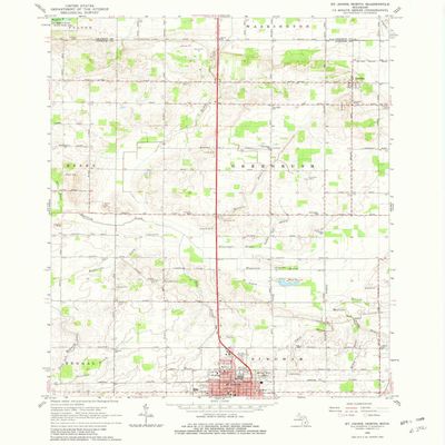 YellowMaps St Johns North MI topo map, 1:24000 Scale, 7.5 X 7.5 Minute, Historical, 1965, Updated 1982, 26.8 x 22 in - Polypropylene