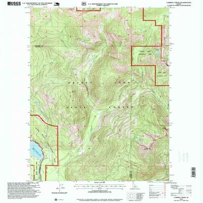 YellowMaps Caribou Creek ID topo map, 1:24000 Scale, 7.5 X 7.5 Minute, Historical, 1996, Updated 1999, 26.7 x 22 in - Polypropylene