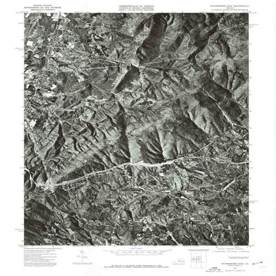 YellowMaps Waynesboro East VA topo map, 1:24000 Scale, 7.5 X 7.5 Minute, Historical, 1972, Updated 1974, 26.8 x 22 in - Polypropylene